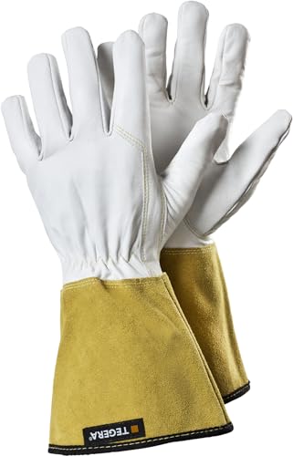 Ejendals Handschuh "Tegera 126a" für Schweißerarbeiten Größe 9, 1 Stück, weiß/gelb, 126A-9 von Tegera