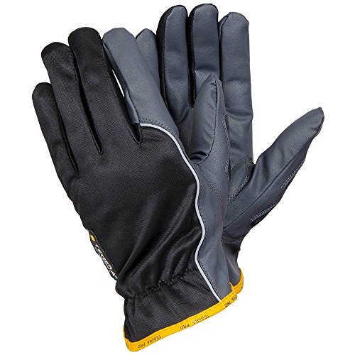 Ejendals Handschuh "Tegera 9100" aus Synthetikleder Größe 8, 1 Stück, schwarz/grau/gelb, 9100-8 von ejendals
