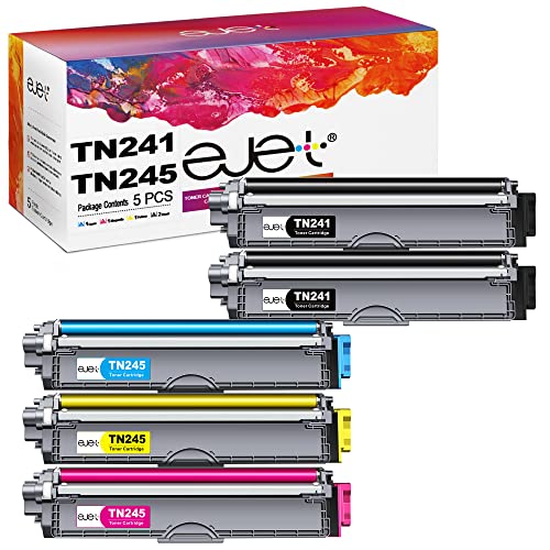 ejet TN241 TN245 Toner Kompatibel für Brother TN 241 TN-245 TN-242 TN-246 für Brother MFC 9332CDW Toner MFC-9142CDN DCP 9022CDW MFC-9332CDW DCP-9022CDW HL-3142CW HL-3152CW (TN-241BK TN-245C/M/Y) von ejet