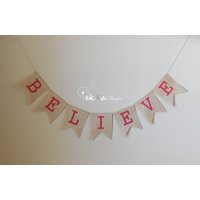 Believe Banner/Fotorequisite Weihnachten Winter Dekoration Vintage Wimpelkette Jubiläumsgirlande Believe Banner/Fotorequisite Weihnachten Winter Dekoration Vintage Wimpelkette Jubiläumsgirlande von ekaSpreadLove