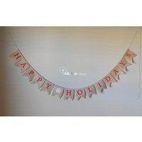 Happy Holidays Jutebanner/Fotorequisiten Weihnachtsgirlande Happy Holidays Girlande Weihnachtsdekoration Happy Holidays Jutebanner/Fotorequisiten Weihnachtsgirlande Happy Holidays Girlande Weihnachtsdekoration von ekaSpreadLove