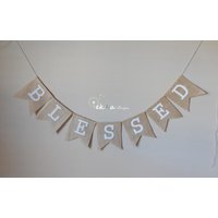 Sackleinen Blessed Banner/Weihnachten Feiertage Foto Requisiten Dekoration Girlande Sackleinen Blessed Banner/Weihnachten Feiertage Foto Requisiten Dekoration Girlande von ekaSpreadLove