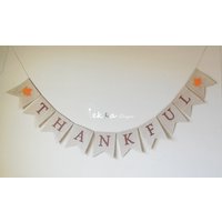 Thankful Sackleinen Banner/Thanksgiving Bulrap Herbst-Zeichen Feiertags-Banner Feiertags-Foto-Requisiten - Blatt Thankful Sackleinen Banner/Thanksgiving Bulrap Herbst-Zeichen Feiertags-Banner Feiertags-Foto-Requisiten - Blatt von ekaSpreadLove