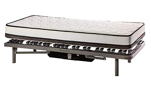 ekamia Eris Elektrisches Gelenkbett mit Matratze, Maße 135 cm x 190 cm, kabellose Fernbedienung von ekamia