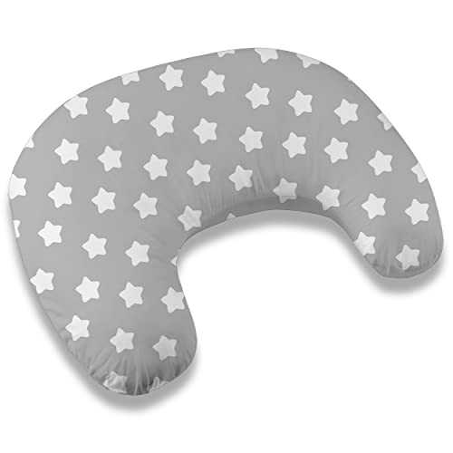 Moon klein Mond Stillkissen 110cm Stillhörnchen Schwangerschaftskissen Kopfkissen Kissen zum Stillen Nursing Pillow mit abnehmbarem und waschbarem Bezug ekmTRADE (12) von ekm trade