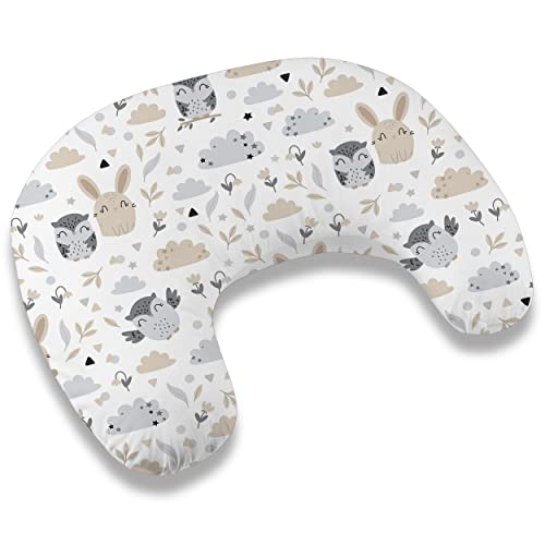 Moon klein Mond Stillkissen 110cm Stillhörnchen Schwangerschaftskissen Kopfkissen Kissen zum Stillen Nursing Pillow mit abnehmbarem und waschbarem Bezug ekmTRADE (25) von ekm trade