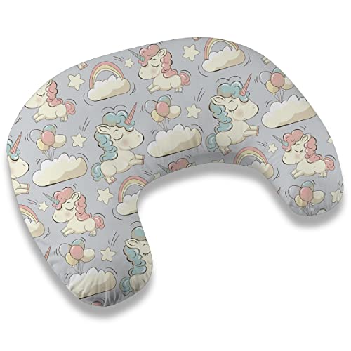 Moon klein Mond Stillkissen 110cm Stillhörnchen Schwangerschaftskissen Kopfkissen Kissen zum Stillen Nursing Pillow mit abnehmbarem und waschbarem Bezug ekmTRADE (37) von ekm trade