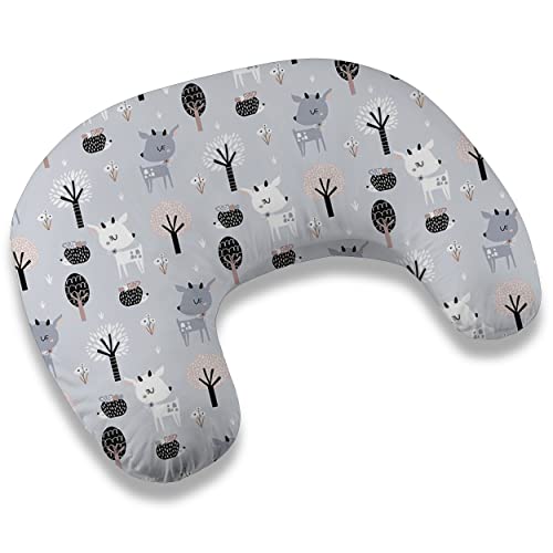 Moon klein Mond Stillkissen 110cm Stillhörnchen Schwangerschaftskissen Kopfkissen Kissen zum Stillen Nursing Pillow mit abnehmbarem und waschbarem Bezug ekmTRADE (45) von ekm trade