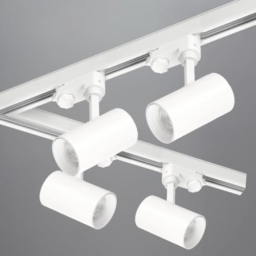 ekobi 3-Phasen-Schienen-Set NEXTRACK - Schienensystem Komplett-Set 1m+2m Schiene, 4x Lampe, L-Stecker rechts weiß von ekobi