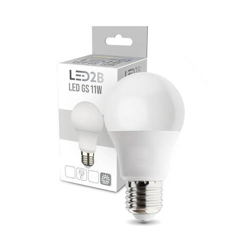 ekobi LED Glühbirne LED2B E27-Sockel GS 7W 600lm Birne, nicht dimmbar, Lichtverteilungswinkel: 270 Grad LED-Ersatz für eine Glühbirne 230 V 50Hz (Neutralweiß (4000K), 1 Stück) von ekobi