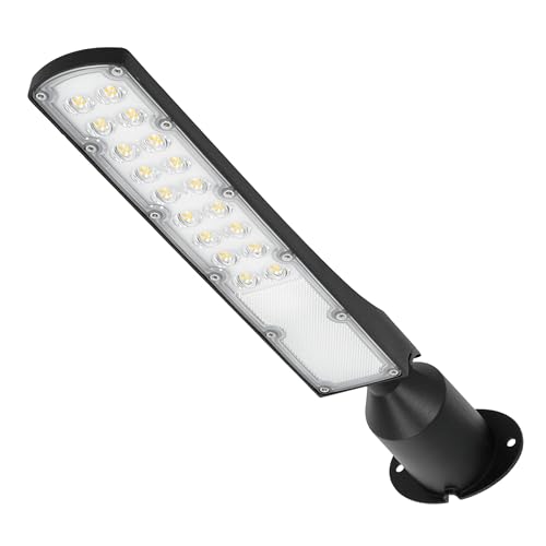 ekobi Straßenleuchte LED CYOTO LX Dämmerungssensor farbneutral Industrieleuchte Außenleuchte IP65 Wasserdicht Mastleuchte Wegeleuchten Parkplatz Beleuchtung Hofbeleuchtung Wandleuchte (50W) von ekobi