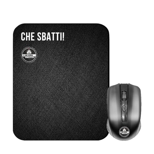 ekon Kabellose Maus und Mauspad Milanese Imbruttito Schlagen, 4 Tasten, ergonomisch, USB-Empfänger, rutschfestes Mauspad für Laptop, PC, Notebook, MacBook, Schwarz ekon Kabellose Maus und Mauspad Milanese Imbruttito Schlagen, 4 Tasten, ergonomisch, USB-Empfänger, rutschfestes Mauspad für Laptop, PC, Notebook, MacBook, Schwarz von ekon