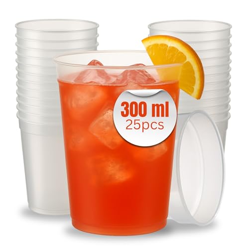 Kunststoff Trinkbecher 0,3 l - 25er Set stapelbare Mehrwegbecher aus bruchfestem Kunststoff - Becher ist BPA-frei und Made in Germany ideal für Party, Garten, Festival und Geburtstag Kunststoff Trinkbecher 0,3 l - 25er Set stapelbare Mehrwegbecher aus bruchfestem Kunststoff - Becher ist BPA-frei und Made in Germany ideal für Party, Garten, Festival und Geburtstag von elasto form