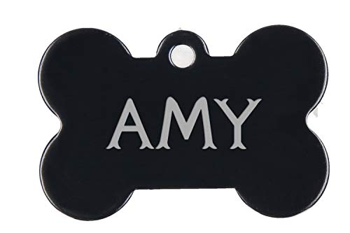 elasto - Knochen Hundemarke mit Gravur aus Aluminium - Super Robust & Ultra Leicht - Adresshänger für Hunde mit Gravur Vorder & Rückseite - Hundezubehör für Ihren 4-Beiner in Schwarz elasto - Knochen Hundemarke mit Gravur aus Aluminium - Super Robust & Ultra Leicht - Adresshänger für Hunde mit Gravur Vorder & Rückseite - Hundezubehör für Ihren 4-Beiner in Schwarz von elasto form