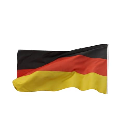 Deutschlandfahne XL - Flagge Deutschland 90 x 150 cm - Fanartikel für EM 2024 - Deutschlandflagge ideal für jeden Sport - Flagge mit zwei Ösen von elasto