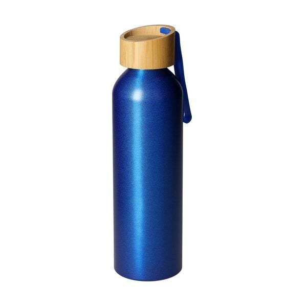 elasto Aluminiumflasche "Bamboo" 0,6 l leicht - Flasche mit Bambusdeckel von elasto