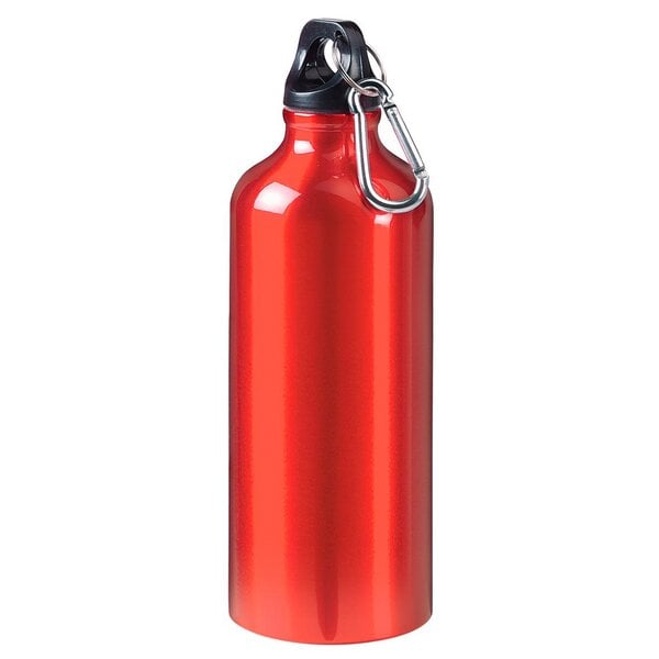 elasto Aluminiumflasche "Sporty" 0,6 l - Outdoorflasche mit Karabiner von elasto