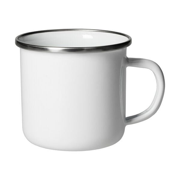 elasto Emaille-Becher 'Cozy' aus Edelstahl - stylischer Retro-Kaffeebecher von elasto