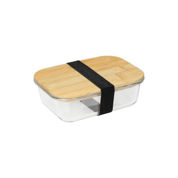 elasto Glasbehälter mit Deckel aus Bambus - Glasbox ist mikrowellengeeignet von elasto