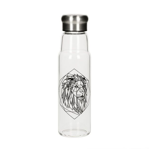 elasto Glasflasche 0,55 Liter Trinkflasche Borosilikatglas mit Neoprentasche von elasto