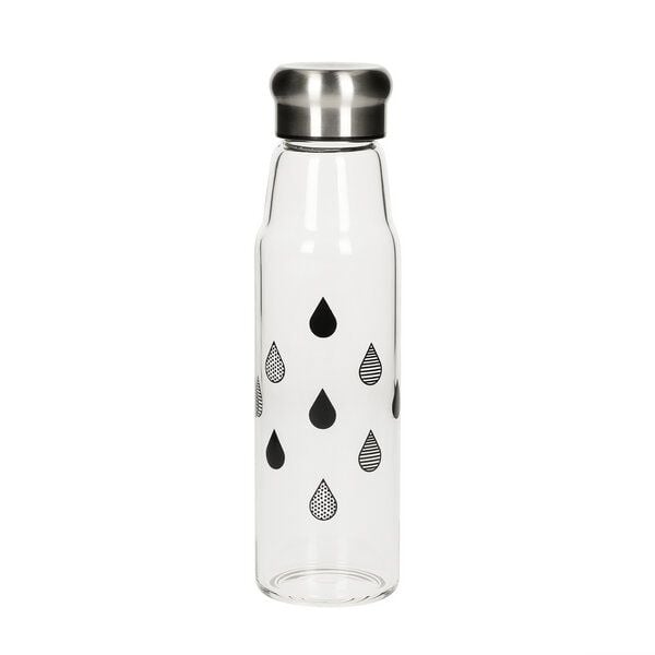 elasto Glasflasche 0,55 Liter Trinkflasche Borosilikatglas mit Neoprentasche von elasto
