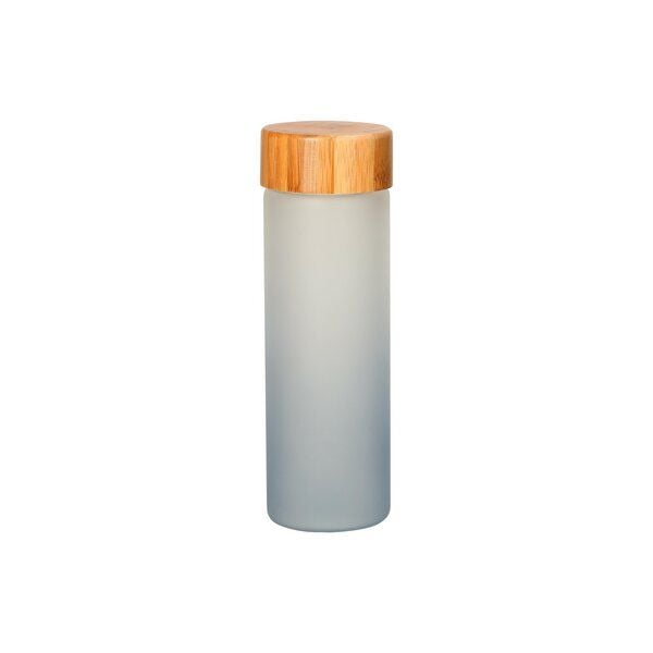 elasto Glasflasche "Frosted" - Trinkflasche mit matten Farbverlauf fürs Büro von elasto