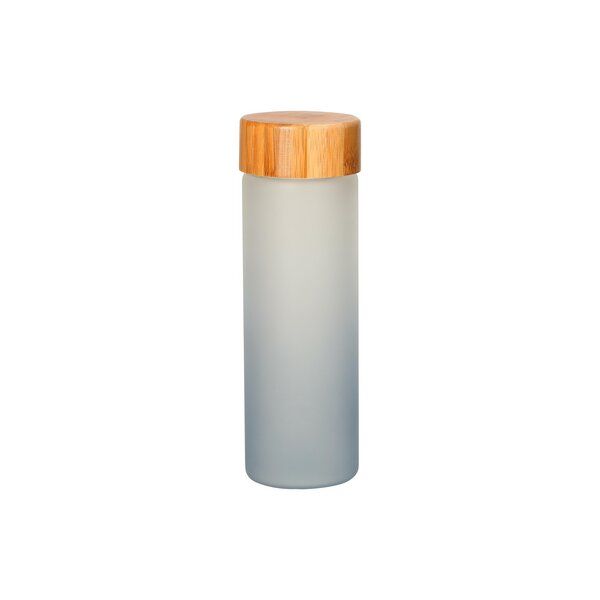 elasto Glasflasche "Frosted" - Trinkflasche mit matten Farbverlauf fürs Büro von elasto