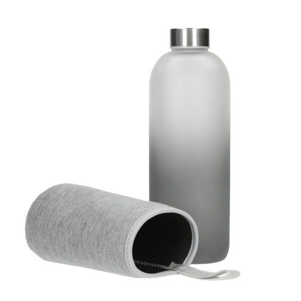 elasto Glasflasche mit Hülle "Iced" - Trinkflasche hält Getränk warm von elasto