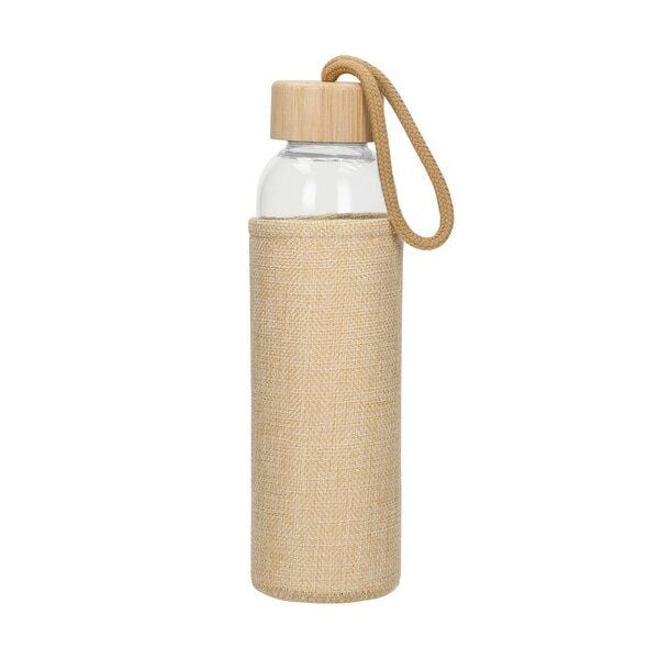 elasto Glasflasche mit Hülle "Natural" - Trinkflasche & Hülle für jeden Tag von elasto