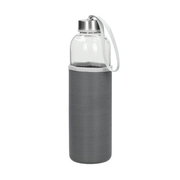 elasto Glasflasche mit Trageschlaufe "Pure" - Trinkflasche & Hülle für Alltag von elasto