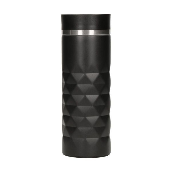 elasto Premium Edelstahl Thermobecher Diamond - 450 ml - auslaufsicherer Verschluss von elasto