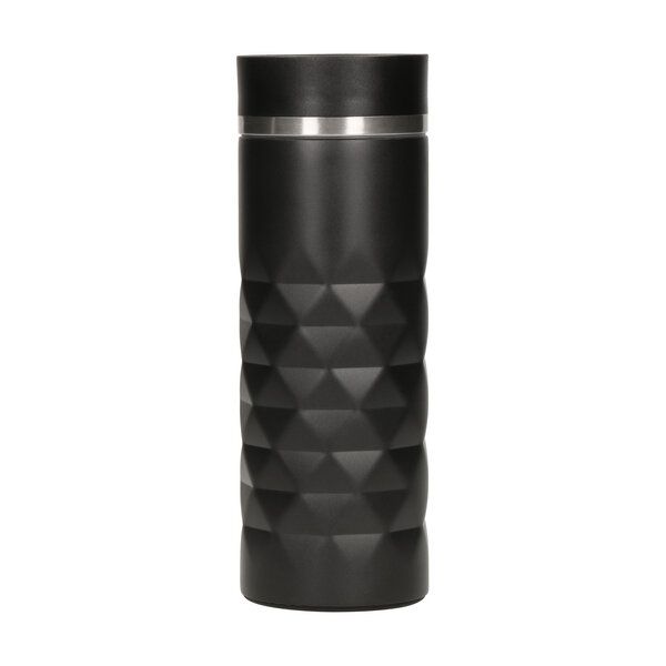 elasto Premium Edelstahl Thermobecher Diamond - 450 ml - auslaufsicherer Verschluss von elasto