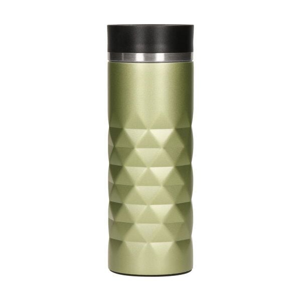 elasto Premium Edelstahl Thermobecher Diamond - 450 ml - auslaufsicherer Verschluss von elasto