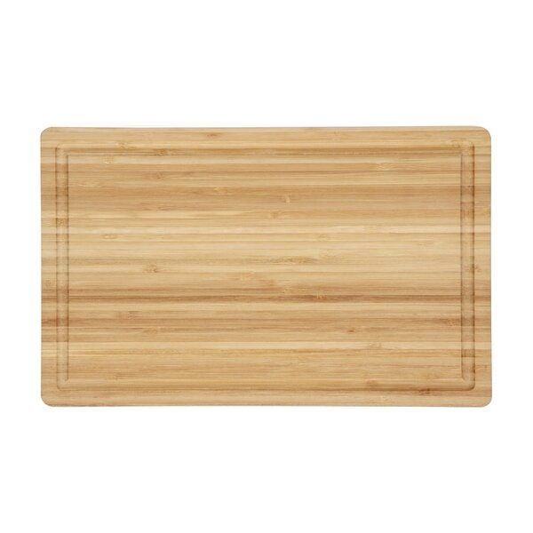 elasto Premium Schneidbrett "Bamboo" mit Saftrille - Messerschonendes Brett von elasto