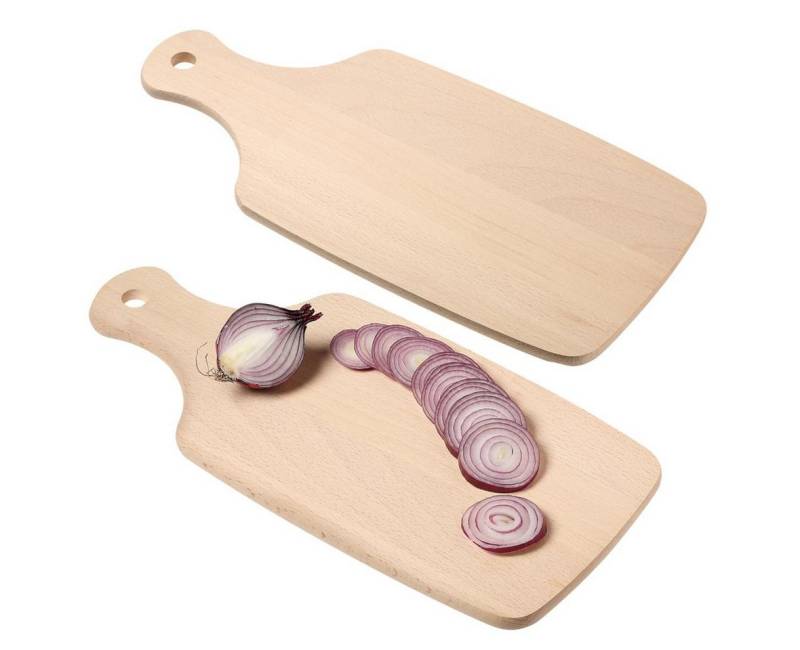 elasto Schneidebrett Holzbrett 35 cm WOODY Schneidbrett mit robustem Griff, Küchenzubehör, Frühstücksbrettchen, Küchenbrett, cutting board, Holz von elasto