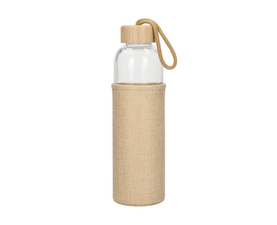 elasto Trinkflasche 700 ml Glasflasche "Natural" Wasserflasche mit softer Hülle, Sportflasche, Für Unterwegs, Bottle, Schule und Arbeit, Hülle von elasto