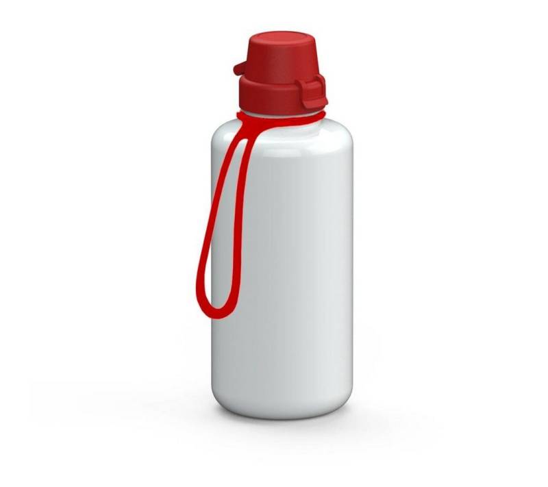 elasto Trinkflasche 1 L Wasserflasche "School" Tritanflasche mit Trägerband, Made in Germany, BPA-frei, Sportflasche, kohlensäurehaltige Getränke von elasto