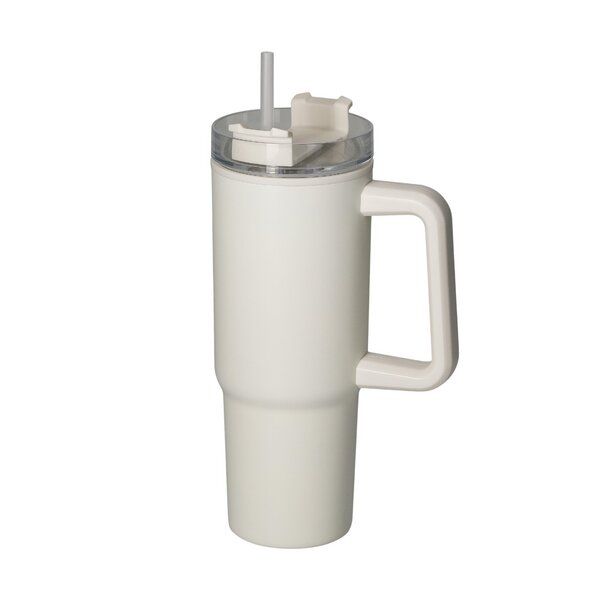 elasto Trinkbecher mit Strohhalm "Tampa" 800 ml - Isolierter Thermobecher von elasto