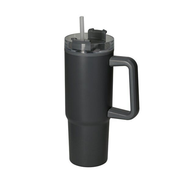 elasto Trinkbecher mit Strohhalm "Tampa" 800 ml - Isolierter Thermobecher von elasto