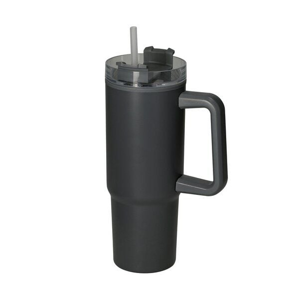 elasto Trinkbecher mit Strohhalm "Tampa" 800 ml - Isolierter Thermobecher von elasto