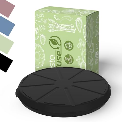 elastoreuse Pizzabox 'ToGo' - BPA-freie Aufbewahrungsbox von Pizza - Wiederverwendbare Kunststoffbox aus recycelbaren Material - praktische Box für privaten Bereich & Gastronomie - schwarz von elastoREuse