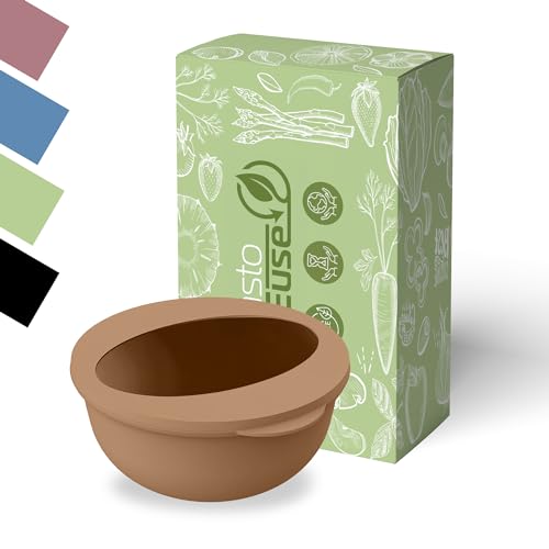 elastoREuse REuse - Salatbox take away Verpackung - Essensbehälter to go 1,0l beständiges braun/transparent von elastoREuse