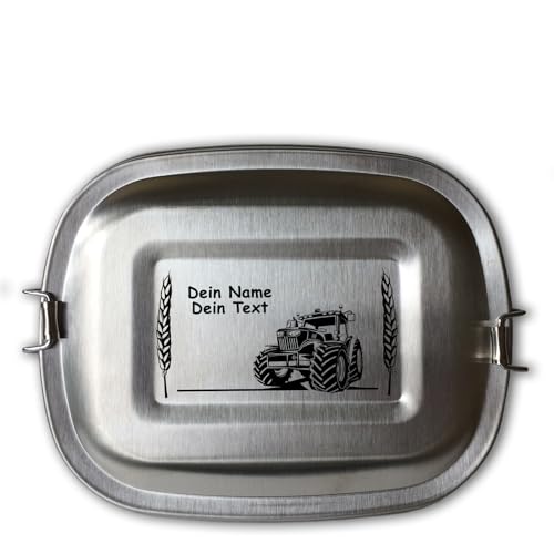 elbedruck Edelstahl Brotdose Lunchbox für Kinder und Erwachsene mit Gravur Traktor Dein Name personalisiert Wunschgravur 3 Größen zur Auswahl auch als Set Bauer Landwirt Trecker (Traktor Big Machine) elbedruck Edelstahl Brotdose Lunchbox für Kinder und Erwachsene mit Gravur Traktor Dein Name personalisiert Wunschgravur 3 Größen zur Auswahl auch als Set Bauer Landwirt Trecker (Traktor Big Machine) von elbedruck