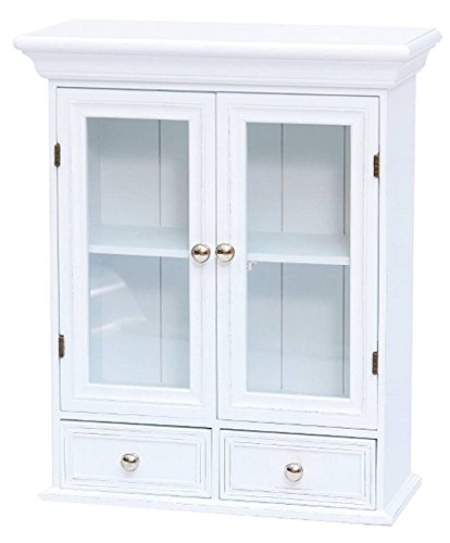 elbmöbel Hängeschrank Holz mit Zwei Holztüren mit Glastür Zwei Schubladen Wandschrank Badschrank Medizinschrank antik Shabby weiß 60x49 cm elbmöbel Hängeschrank Holz mit Zwei Holztüren mit Glastür Zwei Schubladen Wandschrank Badschrank Medizinschrank antik Shabby weiß 60x49 cm von elbmöbel