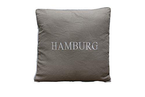 elbmöbel Kissen 45x45cm Hamburg beige braun Sitzkisssen Füllung Polsterkissen Dekokissen von elbmöbel