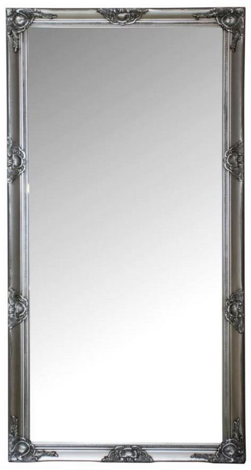 elbmöbel Wandspiegel Spiegel silber 132cm barock Holz, Spiegel: Wandspiegel 132x72x7 cm silber Barock Stil von elbmöbel