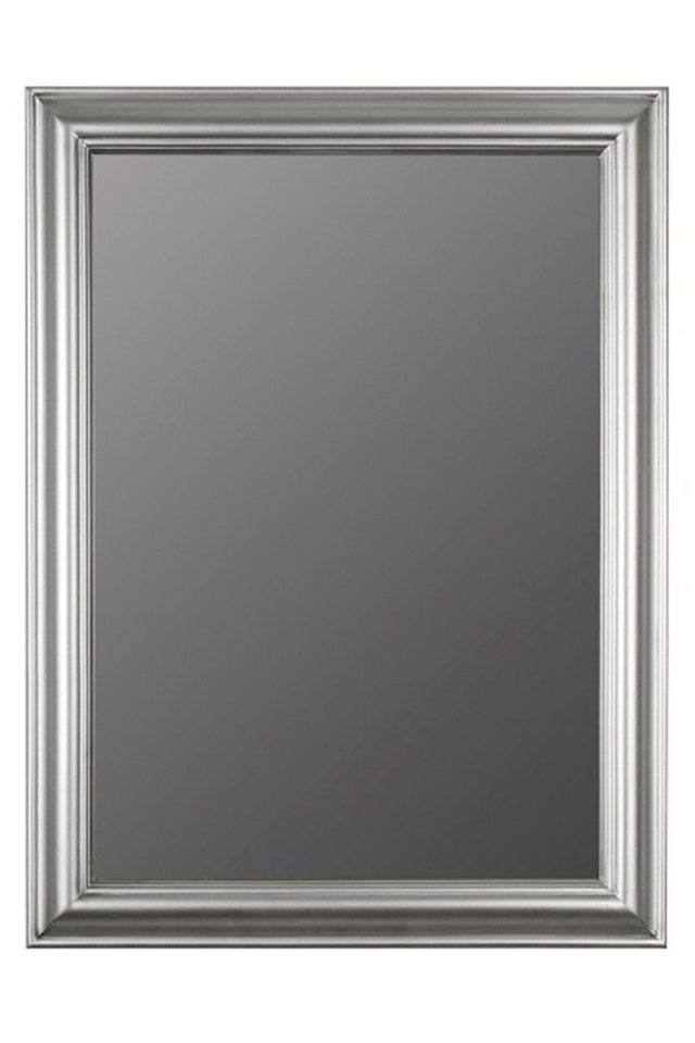 elbmöbel Wandspiegel Spiegel silber schlicht 82cm, Wandspiegel: Holzrahmen Silber 82x62x7 cm eleganter Landhausstil von elbmöbel