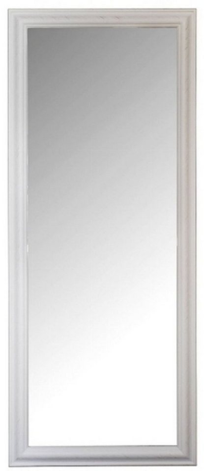 elbmöbel Wandspiegel Spiegel weiß schlicht 150cm, Wandspiegel 50 x 60cm groß in weiß mit schlichtem Rahmen Standspiegel von elbmöbel