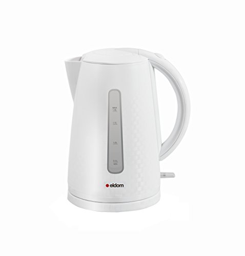 eldom C240SC Wasserkocher | 1,8 Liter Kapazität | Retro Teekocher mit 2000W Leistung | Klassisches Design mit Gittermuster | 360°-Sockel | Wasserstandsanzeige | herausnehmbarer Kalkfilter von eldom