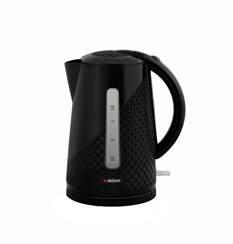 eldom C240SC Wasserkocher | 1,8 Liter Kapazität | Retro Teekocher mit 2000W Leistung | Klassisches Design mit Gittermuster | 360°-Sockel | Wasserstandsanzeige | herausnehmbarer Kalkfilter von eldom